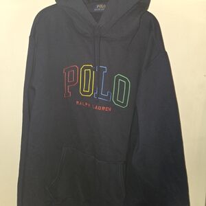 NWT Ralph Lauren Men's Multicolor Logo Navy Hoodie
